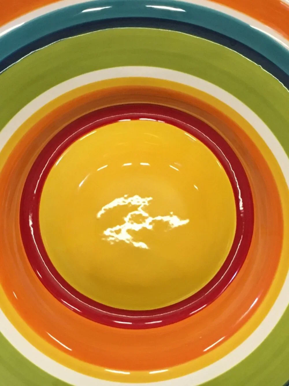 Pier 1 Imports Summer Stripes Ironstone Large Round Chip & Dip Serving Platter